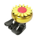 Aluminum Alloy Flower Bike Bicycle Handlebar Horn Sunflower Bell(Yellow)