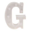 White Large Plastic Marquee Freestanding Alphabet LED Light UP Letters G