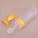 90ml Silicone Extrusion Type Feeding Spoon Rice Paste Feeding Bottle