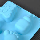 6-cavity Baby Cake Mould Chocolate Fondant Cake Candy Pastry Jelly Silicon Mold