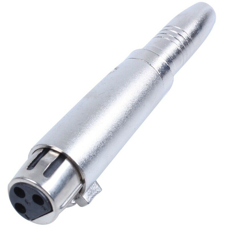 Stereo Audio Jack Adapter Plug 6.35 mm to 3-pin XLR Jack 2 pcs