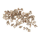 100 Pieces - DIY Wooden Note Shape Embellishments - Sort Gaming Card Makiing