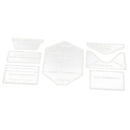 7Pcs DIY Acrylic Template Leather Stencils with Holes for Wallet Purse Clear