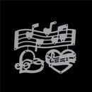 Music Heart Embossing Cutting Dies for Scrapbooking Decor Craft Card Making TO