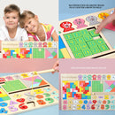 Wooden Digital Geometric Puzzle Tangram Board Kids Montessori Educational Toys