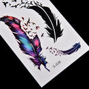 rge Feather Pattern Removable Waterproof Temporary Tattoo Body Art Stickers  TO
