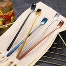 5Pcs Tea Spoon Stainless Long Handle Coffee Cocktail Stirring Spoon Newest Use