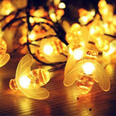 Garden Solar Lights,50 LED Honeybee Garden Fairy Lights,8 Mode 7M/ 24Ft Wat