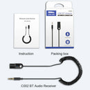 Bluetooth Audio Adapter, C002 Auto Car 3.5mm Aux Stereo Audio Music USB