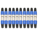 10 Pairs XLR Male and Female Microphone Speaker Cable Adapter for Guitar Mixer