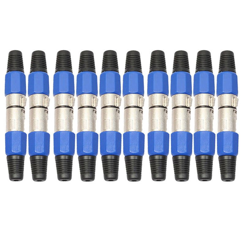 10 Pairs XLR Male and Female Microphone Speaker Cable Adapter for Guitar Mixer