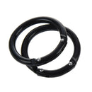 Camping Spring Clip Aluminum Round Portable Mini Carabiner Hook Black 2 Pcs T4Q1
