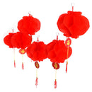 6pcs new year 2020 paper lantern chinese festival red lantern pendant Decor  Gw