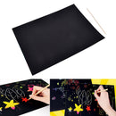 1Sheets Rainbow Scratch Colourful Stencil Art Craft Engraving Paper With Pen LJ