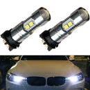 2PCS Durable No Error White PW24W For BMW LED Front Lights DRL Daytime Light
