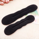2Pcs Magic Sponge Hair Styling Bun Maker Twist Curler Tool Clip Donut Style.New