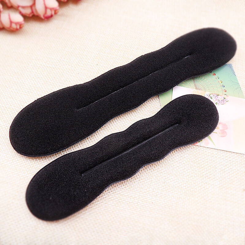 2Pcs Magic Sponge Hair Styling Bun Maker Twist Curler Tool Clip Donut Style.New