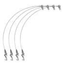 4pcs Adjustable Stainless Steel Rope Wire Hooks for Hanging Paintings Photograph