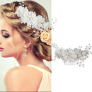 Accessorio per pettine per capelli da sposa con strass in cristallo perline per