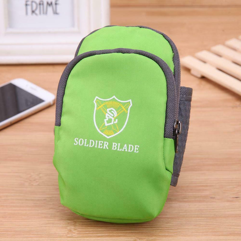 Sports Running Jogging Gym Armband Bag Case Cover Holder(Green) A