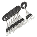 600 Pcs/100 Groups Fishing Bobber Stopper 6 In 1 Black Rubber Cylindrical F I2H1