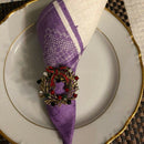 6Pcs Christmas Wreath Napkin Rings Metal Napkin Buckle Napkin Holder Napkin D4M5