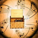 Retro Wood Hand Cranked Music Box Xmas Kids Gift Household Decor Ornament