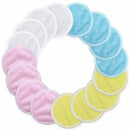 16 Packs Reusable Make Up Remover Pads Organic Bamboo Cotton Pads Round Shape