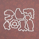 Banner Flower Seal Stamp Cutting Dies Stencil Set DIY Scrapbooking Emboss