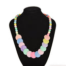 Colorful Beads Necklace&Bracelet Set Party Jewelry for Kids Baby Girls  Z