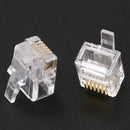 RJ11 6P6C Modular Plug Telephone Adapter Connector Line End 50pcs B1X5