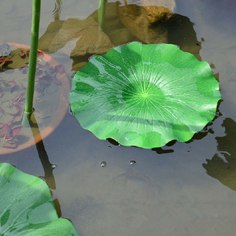 20x Plastic Lotus Leaves Water Plants   Tank Pool Micro Landscape Decor