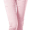 Women Basic Solid Capri Leggings Soft Skinny Trousers Pencil Pants,Pink M G7L3