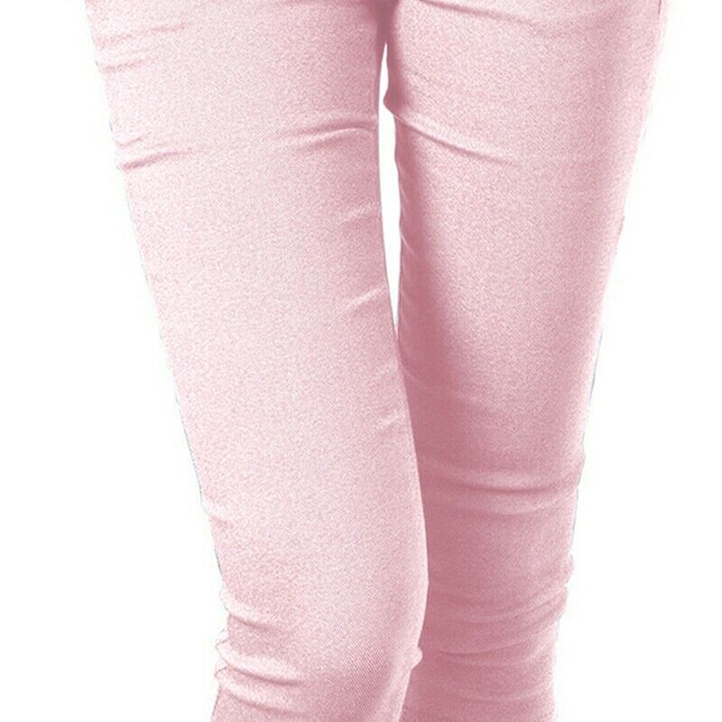 Women Basic Solid Capri Leggings Soft Skinny Trousers Pencil Pants,Pink M G7L3