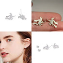 2018 Fashion Women Witch Broom Ear Studs Earrings Halloween Jeweley Gothic Gift
