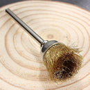 5PCS Shank Polishing Brass Wire Wheel Brushes Portable Rotary Cleaning New