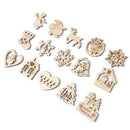 15pcs Lovely Christmas Hollowed-out Hanging Ornament Home Scene Props Decor