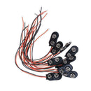 3Pcs Snap 9V (9 Volt) Battery Clip Connector Type Black Cable Black Favor C B2R8
