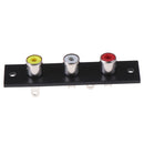 3 way RCA terminal wall panel plate input phono chassis socket audio adap JR