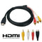 1080p HDMI Male S-video to 3 RCA AV Audio Cable Cord DVD For TV HDTV Adapte S2B3