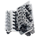 6 String Durable Tailpiece Double Tremolo Bridge Saddle Replace Parts Chrome