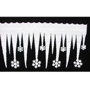 White Snowflake Ice Strip Xmas Christmas Decoration Ornament Festival Party LJ