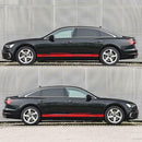 2pcs Vinyl Car Stickers Racing Long Stripe Auto Body Side Skirt Styling Decals