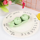 1PC Seasoning Can Two Peas in Pod Ceramic Salt Pepper Shaker Wedding Party S: Gw
