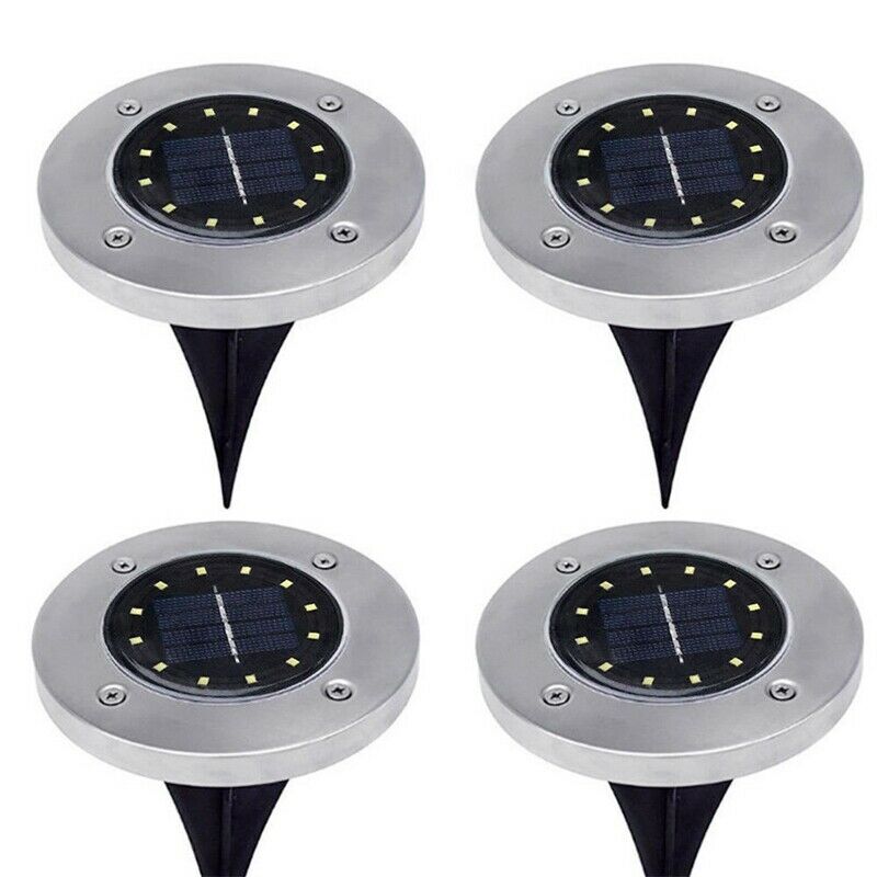 12 Led Solar Power Buried Light Ground Lamp Outdoor Path Way Garden Decorat