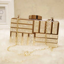 Acrylic Decoration Clutches Women Evening Bags Party Wedding Hand Bag Chain
