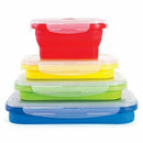 Thin Bins Collapsible Containers-Set of 4 Silicone Food Storage Containers
