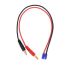 4mm Banana Plug Bullet Connector to Male EC2 RC Charge Cable 16AWG 35cm