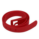 Unisex Stylish Candy Colours Silicone Plastic belt red