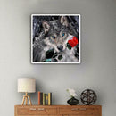 5D DIY Full Drill Diamond Painting Rose Wolf Cross Stitch Embroidery Kit